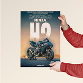 Kawasaki Ninja H2 Motorcycle Poster